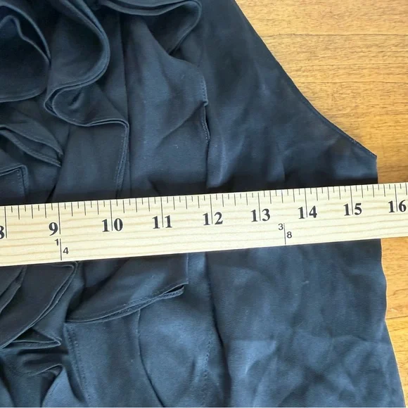 New Ralph Lauren black label Silk black top halter neck rufle sleeveless - Picture 4 of 10